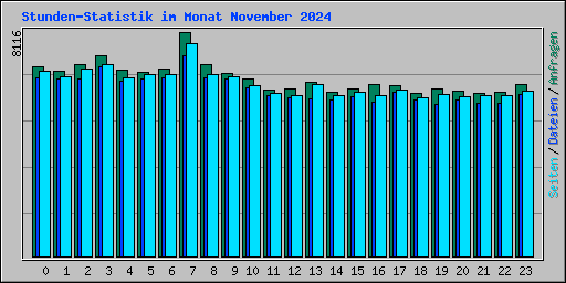 Stunden-Statistik im Monat November 2024