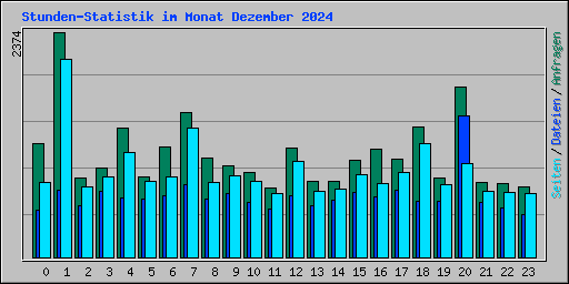 Stunden-Statistik im Monat Dezember 2024