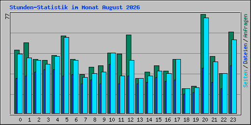Stunden-Statistik im Monat August 2026